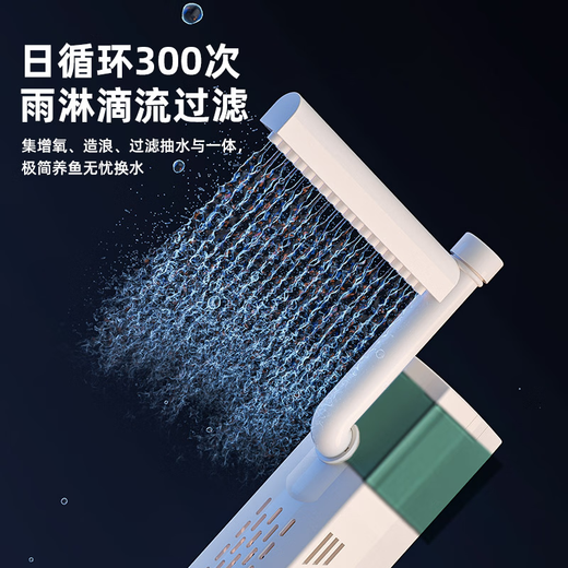 Kuoting fish tank lazy fish tank home living room office goldfish tank filter fish tank black model