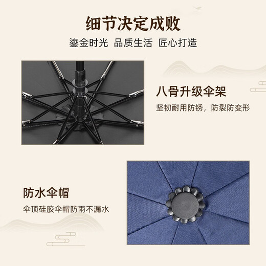 佳京礼年会伴手礼商务保温杯高端定制年会礼品龙年送客户员工奖品 蓝山水本+笔+数显杯+雨伞