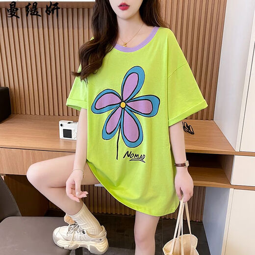 Mantiyan short-sleeved T-shirt for women in 2024 summer new casual, fashionable and fashionable versatile age-reducing slimming student top Y829 white top L [recommended weight 115-135Jin [Jin equals 0.5 kg]]