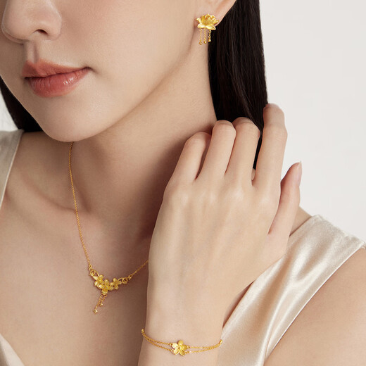 Chow Tai Fook Lilac Gold Pendant Necklace (labor cost 320) 45cm approximately 5.9g EOF850