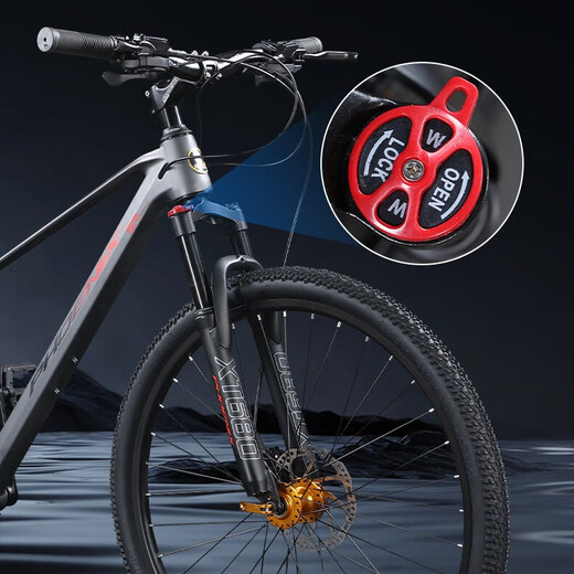 Phoenix Magnésium Alliage Vélo de montagne pour hommes et femmes VTT de VTT 27 vitesses adultes adolescents Speed Off-Road Shock Absorbant Racing Racing XT680 Magnésium Ligne en alliage - Changement de vitesse du plan d'empire gris foncé - 26 pouces 27 vitesses Blueprint