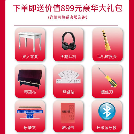 探律（TANLV）钢琴电钢琴88键重锤专业成人初学者幼师儿童家用立式数码电子钢琴 T01木纹白-重力度键-多功能APP