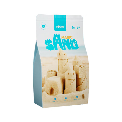 Mideer midea espace pour enfants Variété de sable de sable de sable étoilé sable sable de sable intérieur boîte cadeau cadeau anniversaire [supplémentaire] Couleur primaire sable 2jin [Jin est égal à 0,5 kg] -Upgrade Water jouant le sable de la journée des enfants