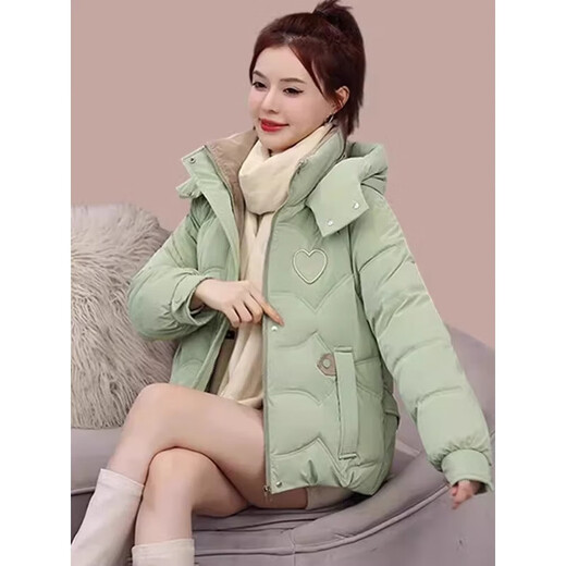Yanlifen (yanlifen) Short Down Down Jacket Women 2025 Winter New Jacket Padded Jacket Plus Velvet Thickened Loose Party Overcome Women's Khaki XL Recommendation 125-145 Jin Jin equals 0.5 kg