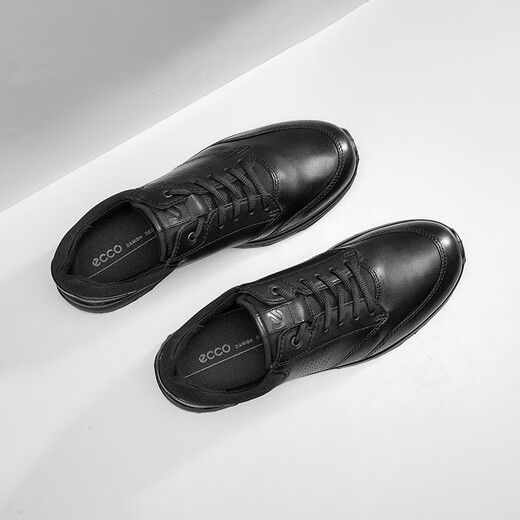 ECCO men's shoes autumn comfortable lace-up breathable men's sports and casual leather shoes black walking shoes 511734 overseas direct mail 51052 41