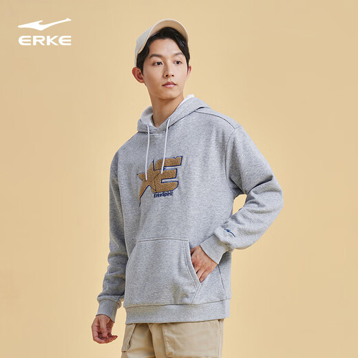 Hongxing Erke Suéter Mujer Espesado Cálido Otoño E Invierno Pareja Deportes Top Al Aire Libre Casual Jersey Pantalones De Manga Larga Mujer 1047 Mika Gris-Grueso Pareja Estilo L