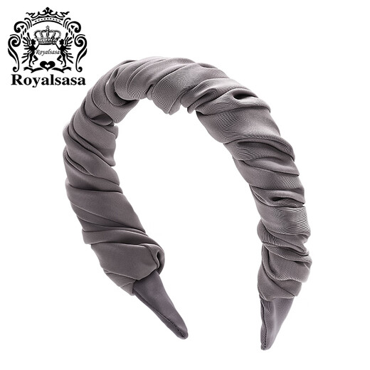 Royal sasa royal salsa hair accessories Korean retro headband headwear high-end silky satin pleated wrapped headband hairpin