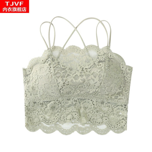 TJVF summer lace bra-wrapped tube top sexy beautiful back camisole for women without steel rings for outer wear and anti-exposure underwear for women Black 6656# M 80-105Jin Jin is equal to 0.5 kg