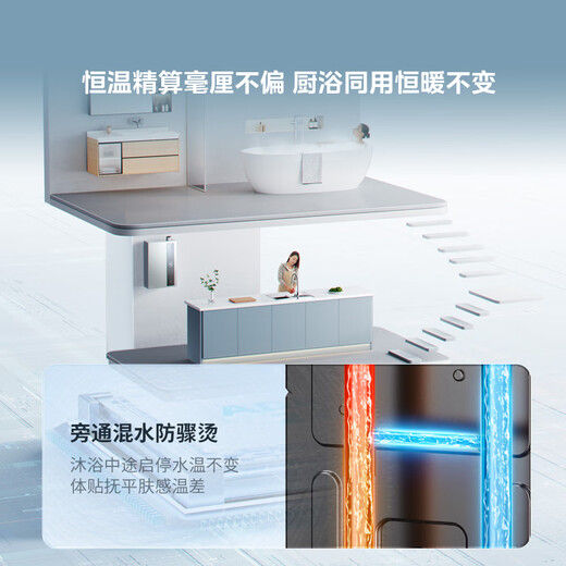 Midea 16LN3S 16-liter natural gas water heater, zero cold water, super first-class energy efficiency, double supercharged constant temperature waterfall bath, 20% national supplement