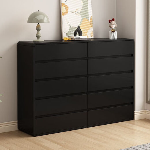 Mingnuoxuan box cabinet home bedroom bed end rounded corner storage cabinet log light luxury living room drawer cabinet [log wood color arc style] go upstairs to install it yourself [Ten Dou] 1585*40*111