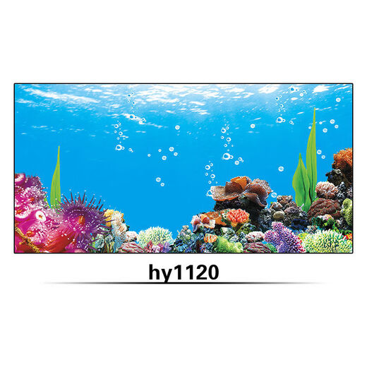 Fischtank Hintergrund Aufkleber Fischtank Hintergrund Aufkleber Ozean Unterwasser Weltfront mit Kleber Red Dragon Fisch Blau HD Langable wasserdichte Fanbaiku Hy1105 80 cm lang x 60 cm hoher positiver Kleber
