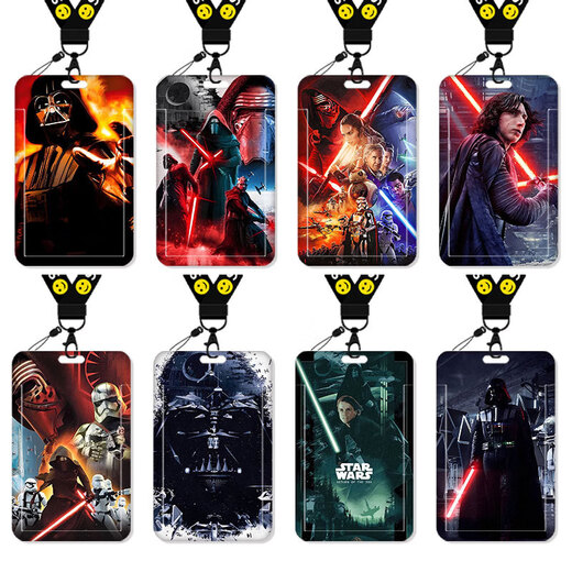 Geeignet für Star Wars -Kartenpakete für Essenskarten Campus -Karten Buskarte Student Wasserkarten Arbeitskarten Arbeitskarten Zertifikat Sets Schulkarten (Kartensets + weißes kurzes Lederseil) Ka11954