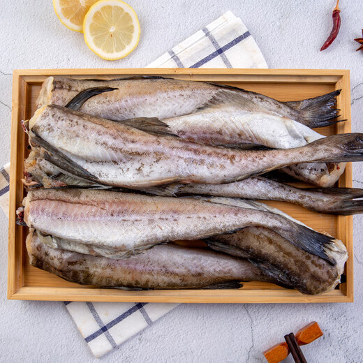 Ximei Seafood Alaskan Pollock net weight 4Jin Jin is equal to 0.5kg, head and guts removed, whole 6-10 pieces deep sea cod pollack