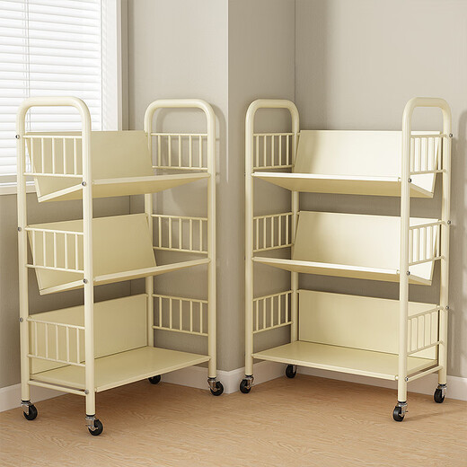 Jungle bookshelf picture book shelf book toy storage storage shelf household multi-layer floor-standing storage rack four layers with rollers