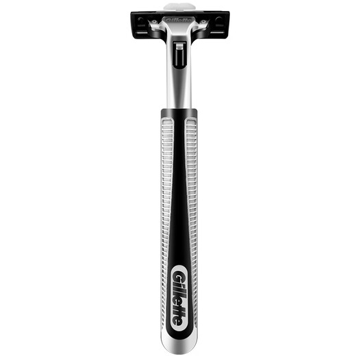 吉列（Gillette）威锋2手动剃须刀男士刮胡刀老式双层刀片原装 12刀头1刀架-收纳盒