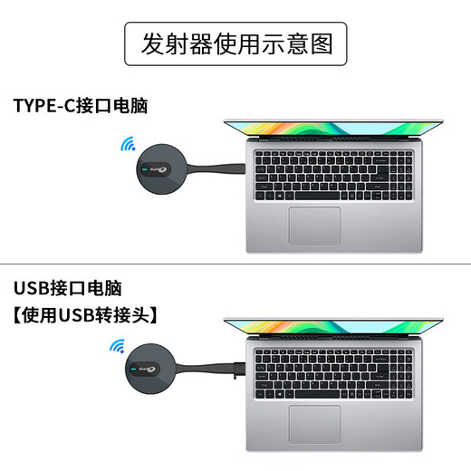 GUANYEE 冠艺无线投屏器HDMI传输器手机电脑平板会议办公usb一键穿墙同屏4K投影电视LED大屏投影仪企业级 G701Q【增强版】