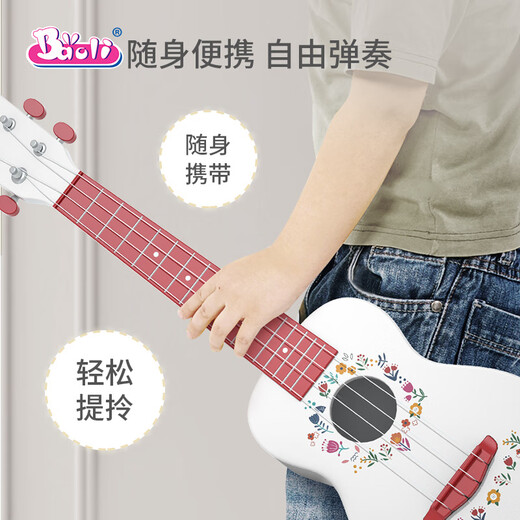 Baoli ukulele juguetes para niños pequeñas guitarra cuerdas ajustables de 3 años 6 baby music instrumento de cumpleaños regalo 1603 color de madera clara + sintonizador
