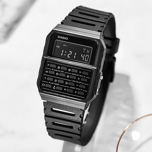 Casio (CASIO) watch, the same model as Breaking Bad's old white, retro small square calculator electronic watch, fashionable and trendy unisex watch CA-53WF-1B, recommended by the store manager