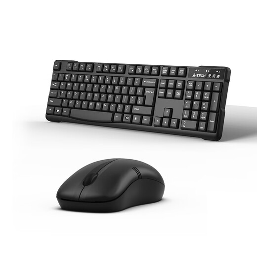 双飞燕（A4TECH）WKG-1000无线键鼠套装 台式电脑笔记本外接办公打字薄膜键盘鼠标套装无线便携 黑色