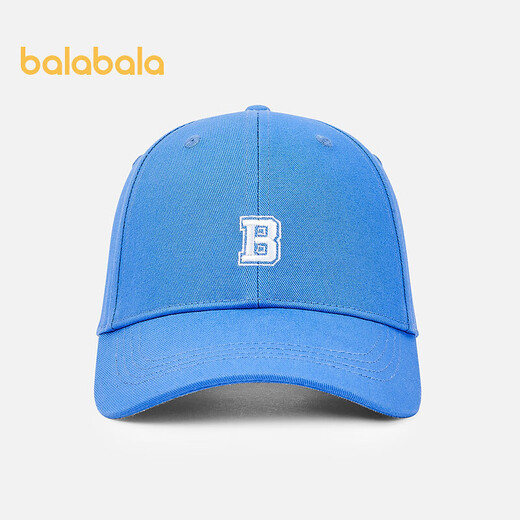Balabala children's baseball cap boys and girls sun visor outdoor campus sports hat comfortable, fashionable and casual blue tone 00388 recommended head circumference 54-56cm, 7-10 years old