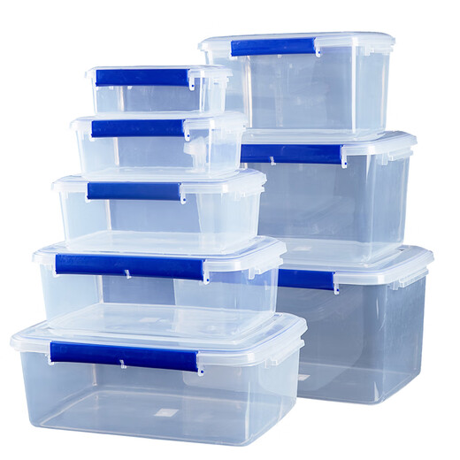 
Erisi kitchen rectangular large capacity commercial seal plastic fresh-keeping box refrigerator thickened storage box [9L] Sealed 9903 [39*27*12.5cm]