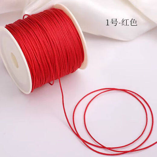 SNQP72 jade thread diy braided hand rope wear-resistant pendant rope braided bracelet red thread rope handmade beading material 0.8mm red 1 roll 0.8mm 40 meters