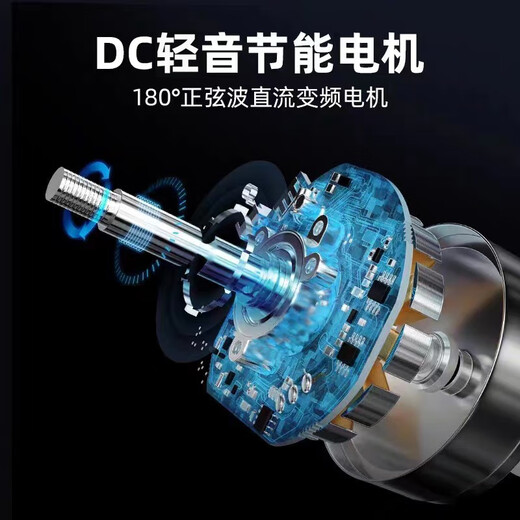 Sezze Japanese air circulation fan electric fan household floor fan smart desk fan DC variable frequency timing desktop fan remote control energy-saving light turbine convection ventilation fan Y-288BK (PLUS)