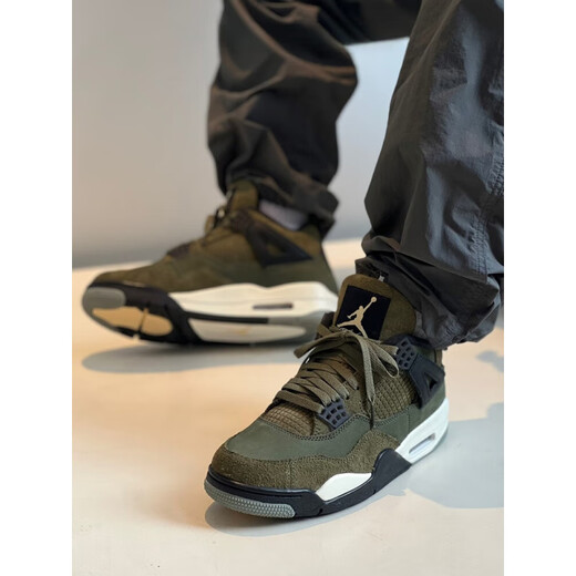 Nike Air Jordan 4 'Olive'AJ4 Military Green Retro Basketball Shoes FB9927-200 FB9928-200 GS 41