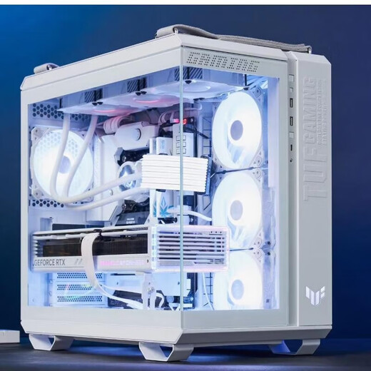 ASUS AMD R7 7800X3D 9700X 9800X3D supports 50 series graphics cards ASUS family bucket 502 chassis assembly computer desktop computer DIY game console configuration six 9800X3D 32GB 1TB white