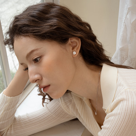 Abyb charming Zhao Lusi same style rose earrings gift box set light luxury zircon earrings exquisite jewelry gift for girlfriend rose earrings gift box