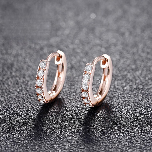 DL 1998 Fat Donglai same style earrings 18k gold 18 Moissanite earrings AU750 rose gold temperament ear bone buckles 18K yellow l rose gold earrings 11mm single
