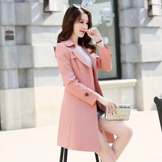 
Prodigal son gossip [Light Luxury] Trench coat jacket for women mid-length spring and autumn 2023 autumn clothes new small person with high-end temperament 689 meters white 4XL [Suggested 145-160Jin [Jin equals 0.5 kg]]