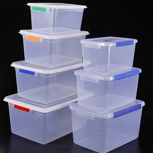 Новая пластика Rosfer Plastic Fresh Box Прямоугольная прозрачная крышка Edible Carder Carder Carder Light Commercial Box Kitchen Storage 9902 High Seal 15L 45,5*31,5*