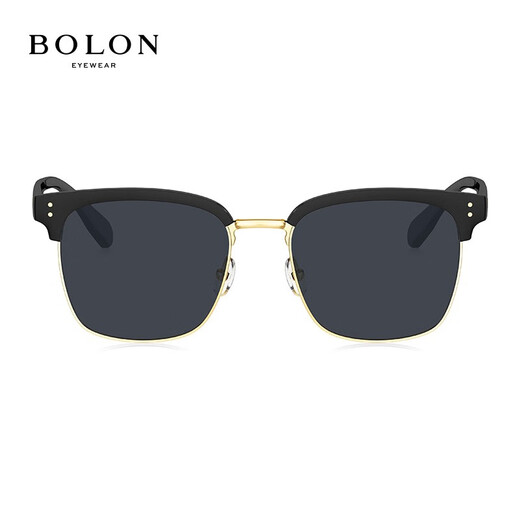 BOLON Tyrannosaurus glasses polarized sunglasses retro eyebrow frame fashion sunglasses trendy driving mirror men's sunshade BL6105 C17-blue gray