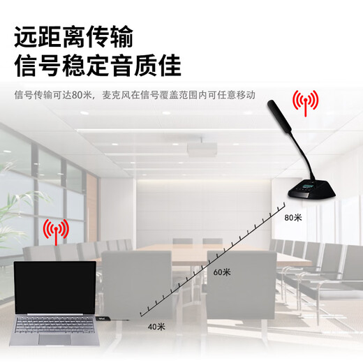 Gmtd remote video conferencing microphone wireless microphone conference room audio equipment set on-site sound reinforcement computer notebook usb professional long-distance radio gooseneck condenser microphone CL03+S504 long microphone pole