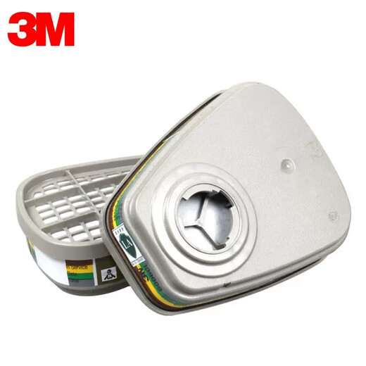 Caja de filtro de veneno de 3M6006CN con 6200 Masca de gas Caja de filtro de filtro Pintura química Gas 2 piezas/paquete