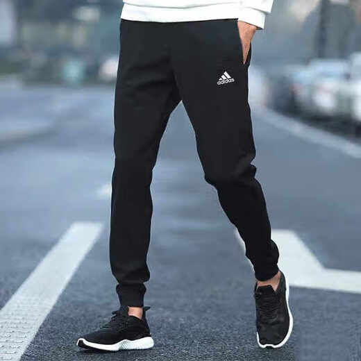 Pantalon adidas pantalon masculin pantalon sportif 2025 pantalon en tricot de printemps et pantalon lâche pantalon décontracté noir gk9226 fermeture du pied en tricot l recommandé 155-175jin [Jin est égal à 0,5 kg]