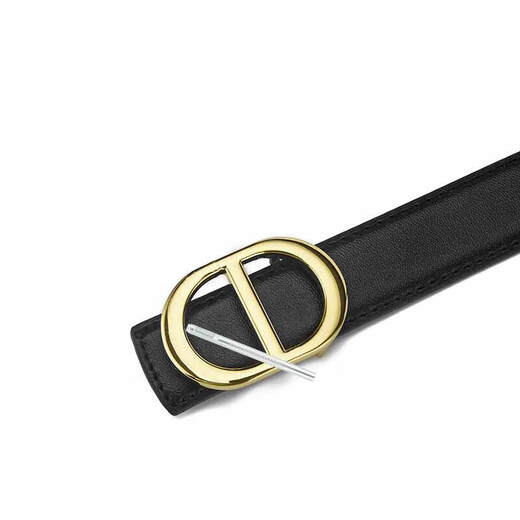 
CONCISE KITE official top layer genuine leather [gift box] belt for women's cowhide suit denim jumpsuit dress CK light luxury belt black 105cm (bandwidth 2.4cm) for birthday gift for girlfriend and wife