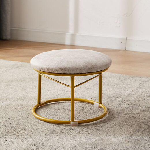 Anya small stool modern simple stool home living room sofa stool creative dressing table low stool technology cloth white