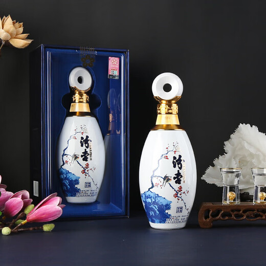 Fenxing Baijiu, Shanxi fine wine, self-drinking grain wine, new year's banquet, holiday gift box, full box, 53 degrees, 475mL, 6 bottles, elegant collection, full box