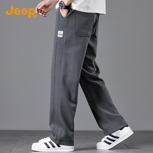 JEEP2025春夏新款男士休闲裤男宽松直筒运动阔腿卫裤男百搭长裤子男裤