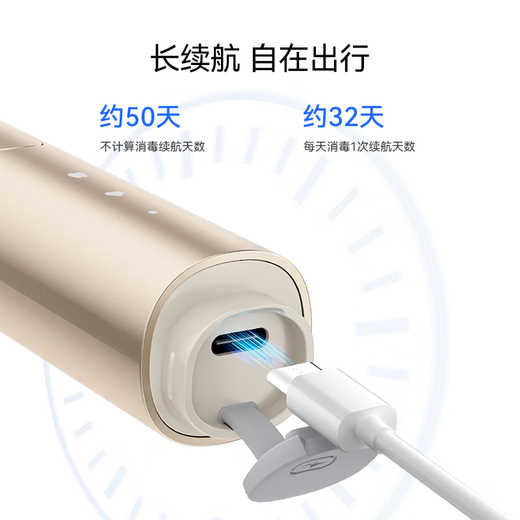华为智选力博得智能牙刷3 国家补贴 父亲节礼物 口红牙刷电动牙刷 消毒杀菌差旅便携Pocket尊享款极夜蓝