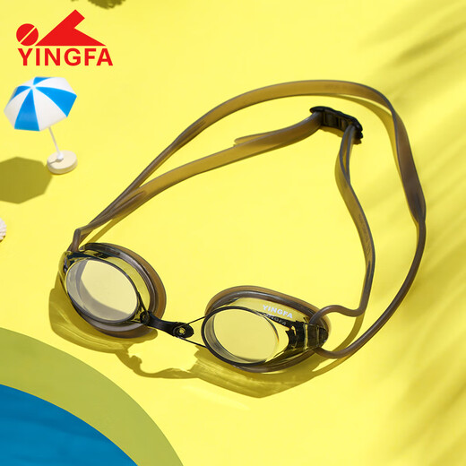 YINGFA swimming goggles for men, waterproof, anti-fog, high-definition swimming goggles, universal children's professional competition training small frame racing goggles for women, black, certified by the World Swimming Federation