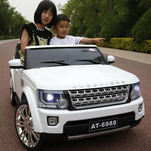 El vehículo todoterreno del vehículo eléctrico para niños de Aitong se puede utilizar como un vehículo todoterreno de control remoto doble para niños y niñas remotas para el automóvil para niños con tracción para la tracción para el automóvil para niños, la batería de doble tracción en las ruedas + batería de chaowei + control remoto de doble mano de doble mano