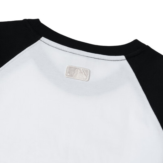 Offizieller Frauen im College-Stil für Frauen im College-Stil Kurzer T-Shirt-Buchstaben Kontrast Farbe Spleißen kurzärmelig Sommer Neues T-Shirt Neues chinesisches Valentinstag Geschenk New York Yankees/Elfenbein XS 160/84A