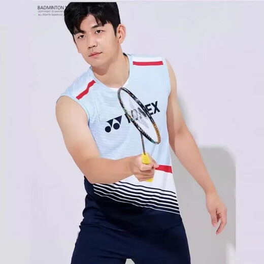 Gu Jianmu 2023 Sommer Yy New ärmellose Badmintonanzug Herrenanzug mit schnellen atmungsaktiven Sportwechsel Tisch Tennis Badminton Net Volleyball-Anzug 1032 Männer schwarzer Ärmeln: mit schwarzen Hosen xl xl