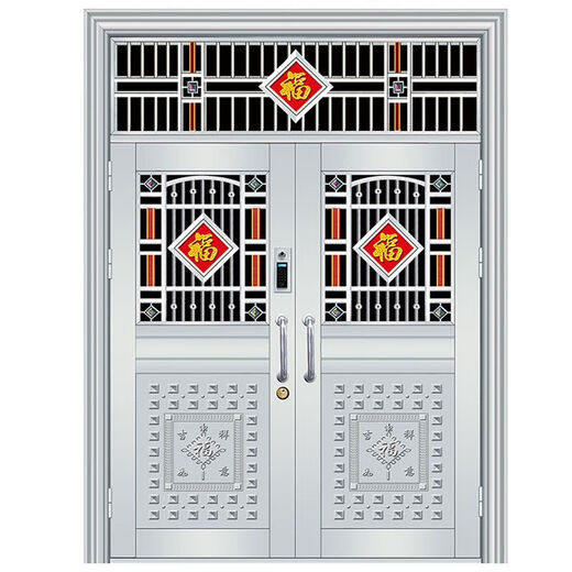 勤凯304不锈钢对开门农村自建房入户门别墅防盗进户门厂家直销双开门 联系客服定制