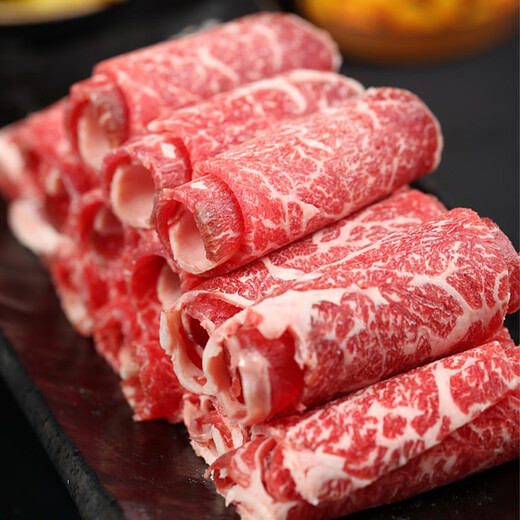 Nomadic Royal Products Grain-fed Raw Cut Fat Beef Roll 1Jin Jin is equal to 0.5kg Fresh Beef Beef Roll Hot Pot Ingredients