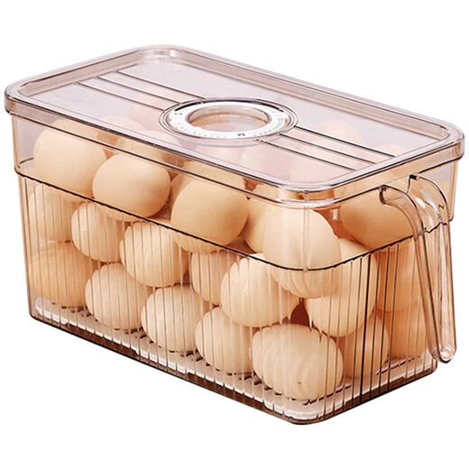 Home KATEI STORY Japanese egg box with lid refrigerator storage box fruit box sealed crisper food grade egg storage box large transparent 5L (one)