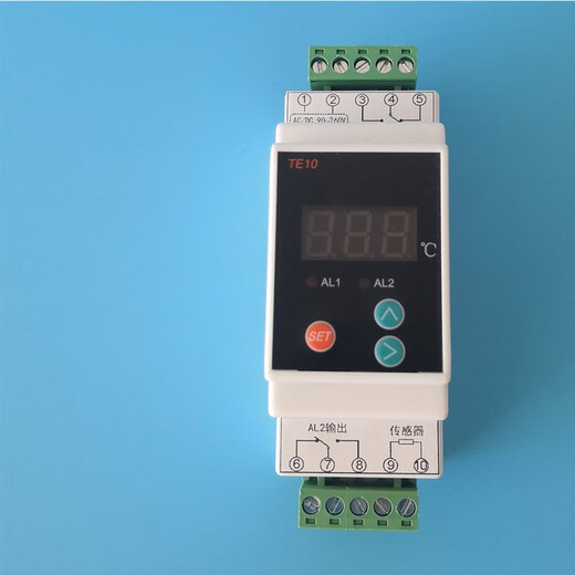Rail-type thermostat thermostat digital display adjustable temperature controller cold and warm dual-purpose heating and cooling solar power supply 220V + 1 relay output